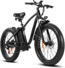 Brand 750W Electric Mountain Bike - 48V/15Ah Battery, Shimano 7-Speed, Dual Disc Brakes, Black