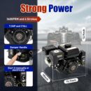 7.5HP 212CC Gasoline Engine - 4-Stroke OHV, Electric Start, Black - Ideal for Go-Karts & More