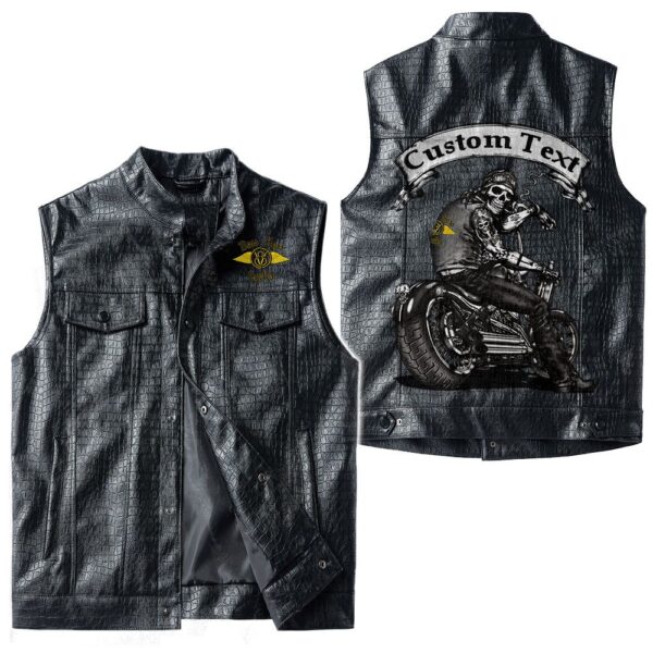 Custom Name Boss Hoss Leather Vest - Personalized Logo Car Motorcycle Model - Image 3