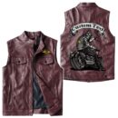 Custom Name Boss Hoss Leather Vest - Personalized Logo Car Motorcycle Model