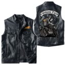 Custom Name Indian Motorcycle Leather Vest - Personalized Logo Car Motorcycle Model