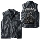 Custom Name Triumph Motorcycles Leather Vest - Personalized Logo Car Motorcycle Model