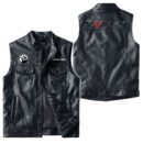Custom Name Can Am Ryker Leather Vest - Personalized Logo Car Motorcycle Model