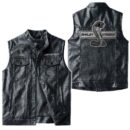 Custom Name Ford Shelby Gt500 4 Leather Vest - Personalized Logo Car Motorcycle Model