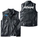 Custom Name Polaris-rzr Leather Vest - Personalized Logo Car Motorcycle Model