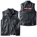Custom Name Brp Seadoo Leather Vest - Personalized Logo Car Motorcycle Model