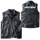 Custom Name Brp Ski-doo Leather Vest - Personalized Logo Car Motorcycle Model