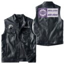 Custom Name Brp Ski-doo Leather Vest - Personalized Logo Car Motorcycle Model