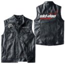 Custom Name Brp Ski-doo Leather Vest - Personalized Logo Car Motorcycle Model