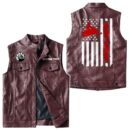 Custom Name Brp Ski-doo Leather Vest - Personalized Logo Car Motorcycle Model