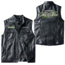 Custom Name Arctic Cat Leather Vest - Personalized Logo Car Motorcycle Model