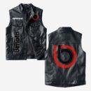 Custom Name Bimota Leather Vest - Personalized Logo Car Motorcycle Model