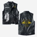 Custom Name Boss Hoss Leather Vest - Personalized Logo Car Motorcycle Model