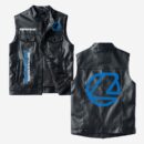 Custom Name Landini Leather Vest - Personalized Logo Car Motorcycle Model