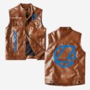 Custom Name Landini Leather Vest - Personalized Logo Car Motorcycle Model