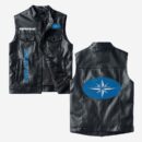 Custom Name Polaris Leather Vest - Personalized Logo Car Motorcycle Model
