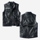 Custom Name Sea Ray Leather Vest - Personalized Logo Car Motorcycle Model