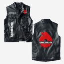 Custom Name Ursus Leather Vest - Personalized Logo Car Motorcycle Model