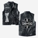 Custom Name West Coast Choppers Leather Vest - Personalized Logo Car Motorcycle Model