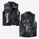 Custom Name Beta Leather Vest - Personalized Logo Car Motorcycle Model