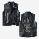 Custom Name Goldwing Leather Vest - Personalized Logo Car Motorcycle Model