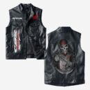 Custom Name Honda Cbr Leather Vest - Personalized Logo Car Motorcycle Model
