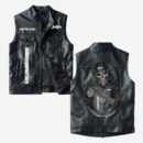 Custom Name Hummer H2 Leather Vest - Personalized Logo Car Motorcycle Model