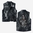 Custom Name Jeep Leather Vest - Personalized Logo Car Motorcycle Model
