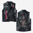 Custom Name Kenworth Leather Vest - Personalized Logo Car Motorcycle Model