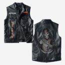 Custom Name Ktm Leather Vest - Personalized Logo Car Motorcycle Model