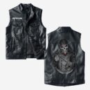 Custom Name Lincoln Leather Vest - Personalized Logo Car Motorcycle Model