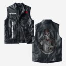 Custom Name Mclaren Leather Vest - Personalized Logo Car Motorcycle Model
