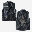 Custom Name Mv Agusta Leather Vest - Personalized Logo Car Motorcycle Model