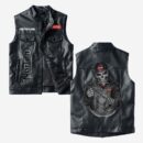 Custom Name Norton Motorcycle Company Leather Vest - Personalized Logo Car Motorcycle Model