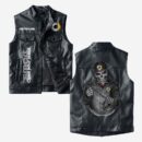 Custom Name Smart Leather Vest - Personalized Logo Car Motorcycle Model