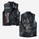 Custom Name Toyota Leather Vest - Personalized Logo Car Motorcycle Model