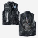 Custom Name Volkswagen Leather Vest - Personalized Logo Car Motorcycle Model