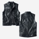Custom Name Leather Vest - Personalized Logo Car Motorcycle Model