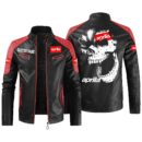 Aprilia Contrast Leather Jacket, Vintage Style Jacket, Customize Name And Any Logo And Car, Motor Model