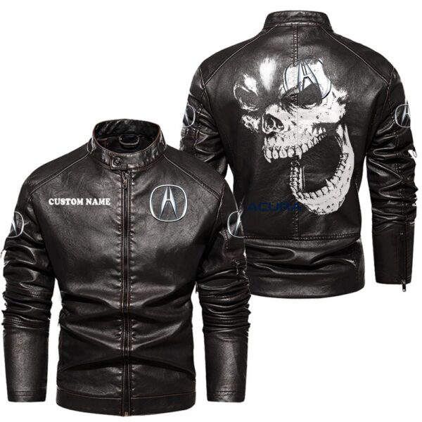 Acura Leather Jackets, Black And Brown Vintage Style, Customize Name And Any Logo, Car Or Motor Model - Image 3