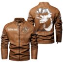 Acura Leather Jackets, Black And Brown Vintage Style, Customize Name And Any Logo, Car Or Motor Model