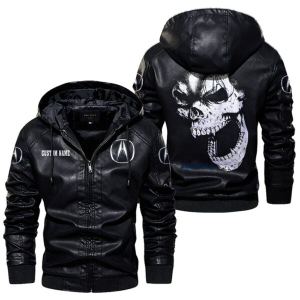 Acura Leather Jackets, Black And Brown Vintage Style, Customize Name And Any Logo, Car Or Motor Model - Image 5
