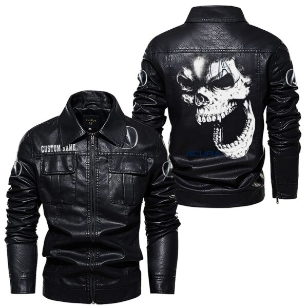 Acura Leather Jackets, Black And Brown Vintage Style, Customize Name And Any Logo, Car Or Motor Model - Image 7