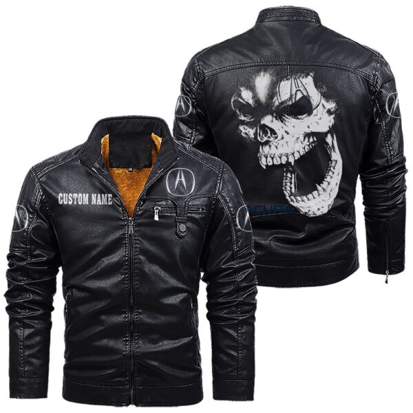 Acura Leather Jackets, Black And Brown Vintage Style, Customize Name And Any Logo, Car Or Motor Model - Image 9