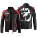 Custom Name Festool Contrast Leather Jacket - Personalized Logo Car Motorcycle Model