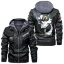 Custom Name Alfa Romeo Skull Leather Jacket - Personalized Logo Car Motorcycle Model