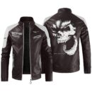 Custom Name Goldwing Contrast Leather Jacket - Personalized Logo Car Motorcycle Model