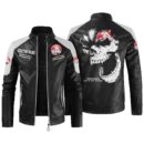 Custom Name Holden Contrast Leather Jacket - Personalized Logo Car Motorcycle Model