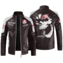 Custom Name Holden Contrast Leather Jacket - Personalized Logo Car Motorcycle Model