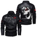 Custom Name Allis Chalmers Skull Leather Jacket - Personalized Logo Car Motorcycle Model